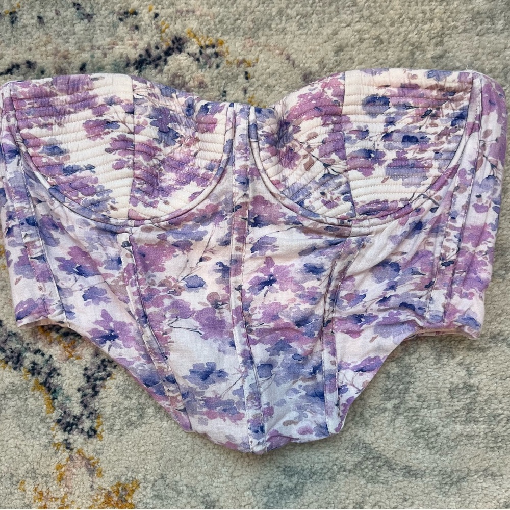Bardot Pink Bustier Top
